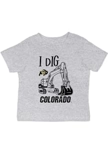 Vive La Fete Colorado Buffaloes Infant Excavator Short Sleeve T-Shirt Grey