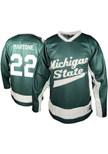 Genuine Collective Porter Martone Michigan State Spartans Mens Green NIL Hockey Jersey