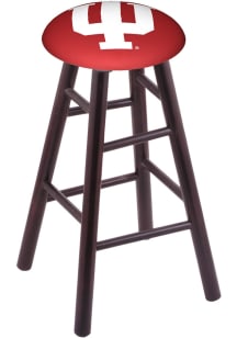 Brown Indiana Hoosiers Round Cushion Maple Pub Stool