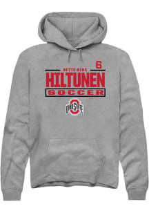 Nette-Nina Hiltunen Rally Mens Graphite Ohio State Buckeyes NIL Stacked Box Player Hood