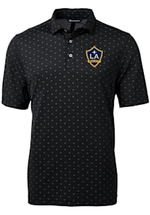 Cutter and Buck LA Galaxy Black Virtue Eco Pique Tile Big and Tall Polo