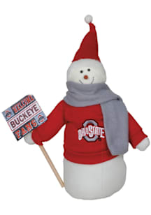 Ohio State Buckeyes 12in Snowman Decor
