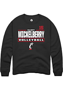 Elliott Mickelberry Cincinnati Bearcats Mens Black NIL Stacked Box Player Crew