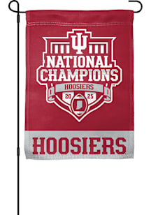 Indiana Hoosiers 2-Sided 2025 Football Nat Champ Garden Flag - Crimson