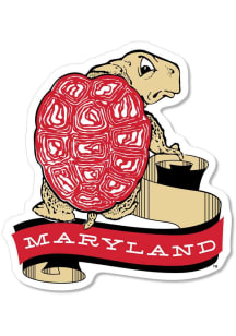 Red Maryland Terrapins 2&quot; Vintage Turtle w/Maryland Banner Dizzler Stickers