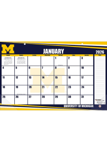 Michigan Wolverines 17x11 Desk Pad Calendar