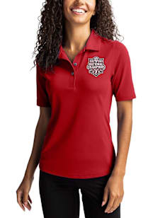 Cutter and Buck Indiana Hoosiers Womens Crimson 2025 CFP National Champions Virtue Eco Pique Short..