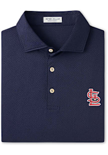 St Louis Cardinals Mens Navy Blue Hugo Short Sleeve Fashion Polo