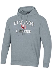 Under Armour Utah Utes Mens Grey Rival Long Sleeve Hoodie