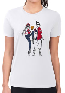 4Her Washington Nationals Womens White Baseball Girls Graphic Short Sleeve T-Shirt