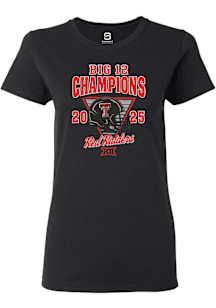 Summit Sportswear Texas Tech Red Raiders Womens Black 2025 Big 12 Football Champions HELMET Short..