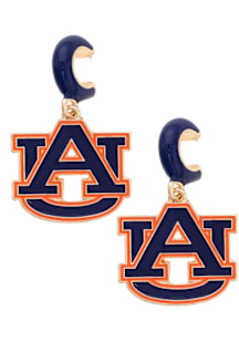 Auburn Tigers Logo Hoop Womens Earrings