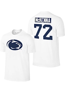 Gavin McKenna Penn State Nittany Lions White Hockey Name Number Short Sleeve Player T Shirt