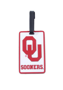 Oklahoma Sooners Crimson Rubber Luggage Tag