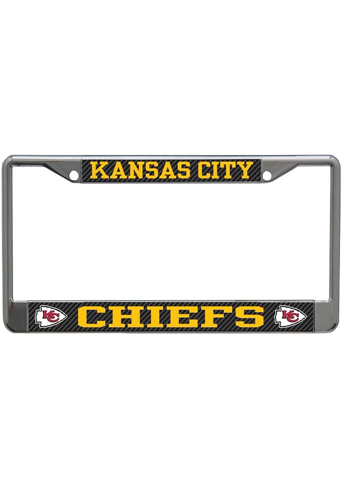 Kansas City Chiefs License Frame KC Chiefs Carbon License Plate Holder