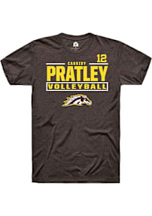 Cassidy Pratley Western Michigan Broncos Brown NIL Stacked Box Short Sleeve Player T Shirt