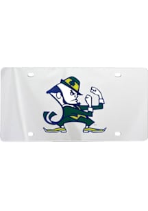 Notre Dame Fighting Irish Silver Silver Mascot Logo Car Accessory License Plate