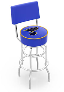 St Louis Blues Double-Ring Swivel with Back Pub Stool - Black