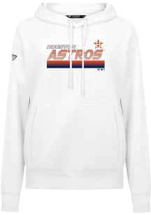 Levelwear Houston Astros Womens White Adorn Breaker Hooded Sweatshirt