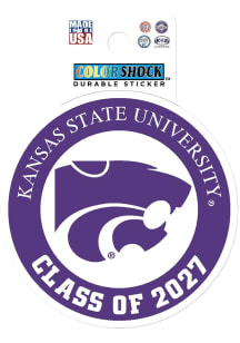 Purple K-State Wildcats Class of 2027 Durable Stickers