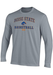 Under Armour Boise State Broncos Grey Basketball Performance Long Sleeve T Shirt