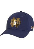Under Armour Notre Dame Fighting Irish Mens Navy Blue Sideline Armourvent Stretch Flex Hat