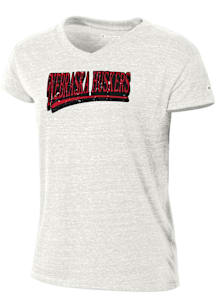 Champion Nebraska Cornhuskers Womens White Tri Blend V Neck Short Sleeve T-Shirt