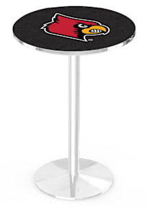 Louisville Cardinals Chrome Round Base Pub Table