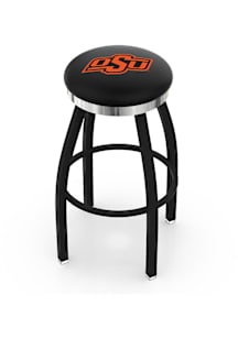 Oklahoma State Cowboys Chrome Seat Pub Stool - Black
