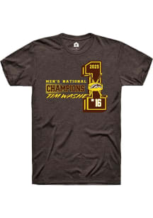 Tim Washe Rally Mens Brown Western Michigan Broncos NIL 2025 National Champions Player T Shirt