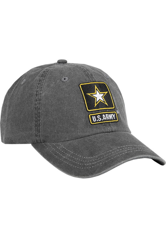 Army Washed Twill Adjustable Hat - Black