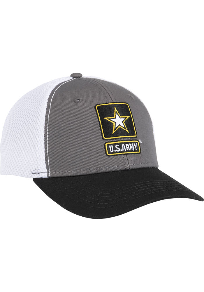 Army Logo Meshback Adjustable Hat - Grey