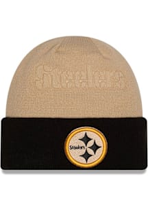 New Era Pittsburgh Steelers Brown DL Embossed Cuff Mens Knit Hat