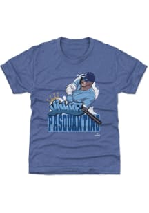 Vinnie Pasquantino Kansas City Royals Youth Blue Graffitti Player Tee