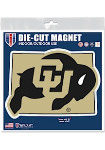 Colorado Buffaloes State Shape Car Magnet - Gold