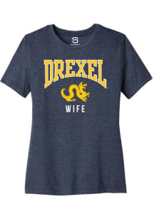Drexel Dragons Navy Blue Summit Sportswear Wife Short Sleeve T-Shirt