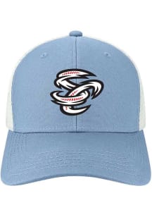 Omaha Storm Chasers 2T Mid-Pro Structured Trucker Adjustable Hat - Light Blue