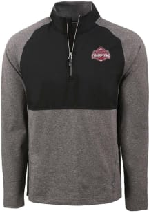 Mens Ohio State Buckeyes Black Cutter and Buck 2024 Football National Champion Adapt Eco Hybrid ..