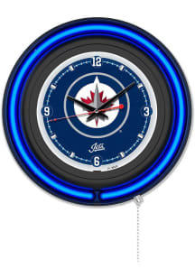 Winnipeg Jets Double Neon Wall Clock