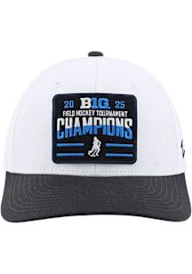 Northwestern Wildcats 2025 Big Ten Field Hockey Tournament Champs LR Basis ADJ Adjustable Hat - Wh..