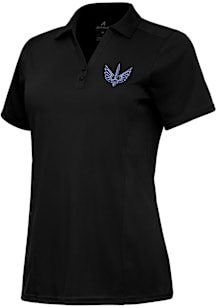 Antigua St Louis Battlehawks Womens Black Tribute Short Sleeve Polo Shirt