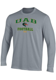 Under Armour UAB Blazers Grey Football Performance Long Sleeve T Shirt