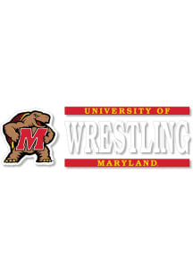 Red Maryland Terrapins 6x2 Wrestling Decal