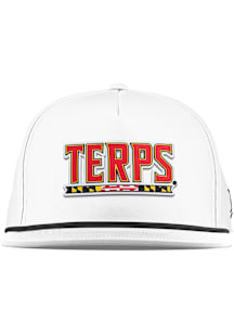 Branded Bills Maryland Terrapins White Flat 5 Panel Rope Mens Snapback Hat