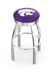 K-State Wildcats 3 Ring Chrome Seat Pub Stool