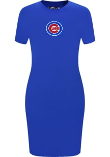 Pro Standard Chicago Cubs Womens Blue Classic Short Sleeve Dress