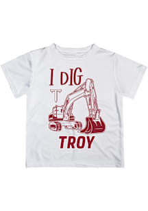 Vive La Fete Troy Trojans Infant Excavator Short Sleeve T-Shirt White