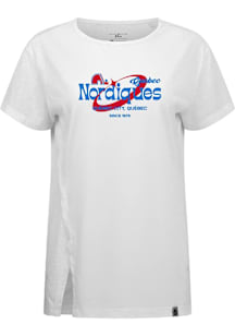 Levelwear Quebec Nordiques Womens White Influx Orbital Short Sleeve T-Shirt