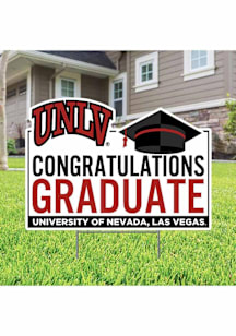 UNLV Runnin Rebels Congratulations Graduate Yard Sign - White