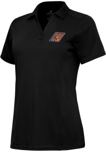 Antigua Michigan Panthers Womens Black Tribute Short Sleeve Polo Shirt